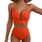 🔥 S-2XL 🌞 Női Push Up Magas Derekú Bikini 🌊👙
