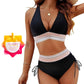 💃 Ünnepi akció 49% kedvezmény 💃 Kontrasztos, magas derekú bikini szett, hasformáló és alakformáló