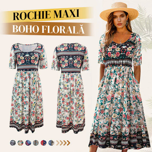 【S-4XL】👗Női elegáns bohém nyomtatott ruha
