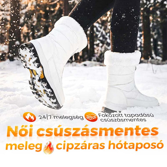 Női téli csizma pamut béléssel és polár béléssel
