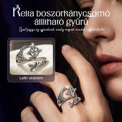 Kelta boszorkánycsomó állítható gyűrű – Végtelenség, erő és stílus az ujjadon ✨💍