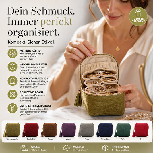 👝Praktikus utazási ékszertartó – Összegabalyodásmentes tárolás, puha belsővel a karcolások ellen🎀