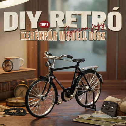 💥Népszerű termék🚴 1:10 méretarányú miniatűr DIY vintage kerékpár modell dísz