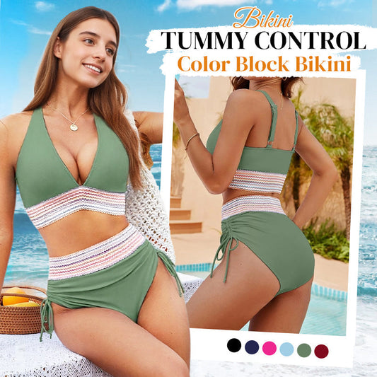 💃 Ünnepi akció 49% kedvezmény 💃 Kontrasztos, magas derekú bikini szett, hasformáló és alakformáló