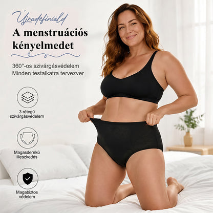 🍃 Magas derékú, elöl-hátul szivárgásgátló higiéniai bugyi, hatékonyan megakadályozza az oldalirányú szivárgást