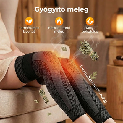 🔥🦵 Csúszásmentes, Melegtartó Térdrögzítő Pontmátrixos Masszázsmintával 🌿🥰