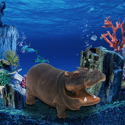🦛 Hippopotamus alakú akvárium-légszivattyú-dísztárgy