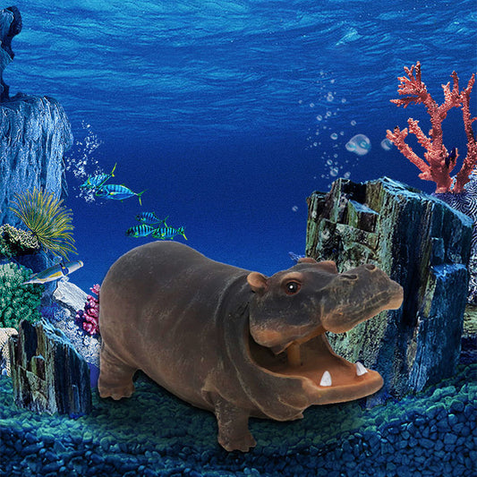 🦛 Hippopotamus alakú akvárium-légszivattyú-dísztárgy