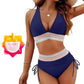 💃 Ünnepi akció 49% kedvezmény 💃 Kontrasztos, magas derekú bikini szett, hasformáló és alakformáló