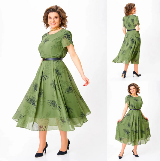 【S-4XL】👗Vintage sifon ruha