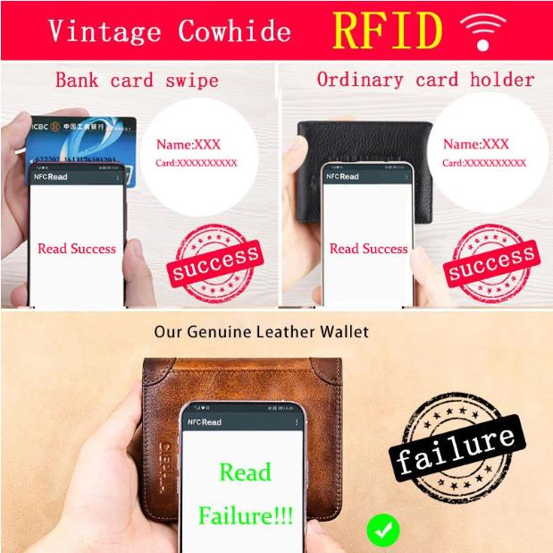 ✨Нови продукти 40% разстояние🎊Многофункционален RFID блокиращ водоустойчив портфейл от естествена кожа