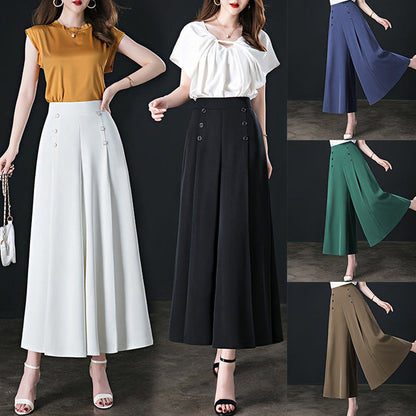 【M-4XL】❄️Laza, légáteresztő, széles szárú, magas derekú nadrágok