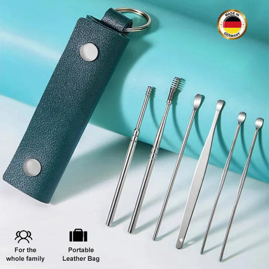 【✨Vásárlás 1 kap 1 ingyen】👂Hordozható fülkanalas készlet, 6 darabos készlet