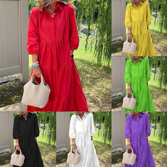 【S-4XL】🌸Hosszú ujjú laza ruha