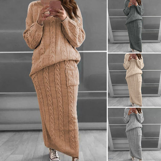 【S-4XL】🔥Női kötött pulóver szett: meleg és sokoldalú