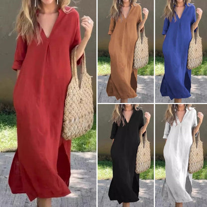 【M-3XL】👗Elegáns V-nyakú ruha