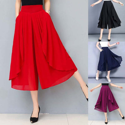 【M-3XL】👗Női magas derekú sifon nadrágok