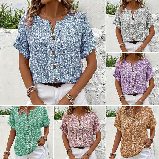 【XL-4XL】🌸Elegáns virágos női blúz