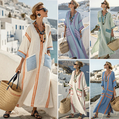 【S-4XL】🥀Elegáns, nagy méretű, nyomtatott hosszú ruha