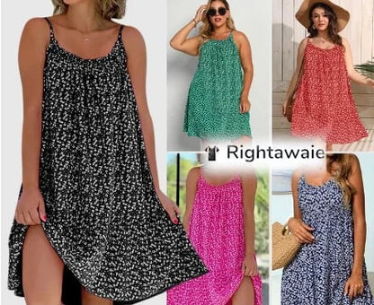 【S-3XL】🌸Pöttyös halter ruha