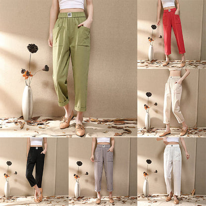 【M-4XL】✨Laza 9 perces egyenes szárú nadrág