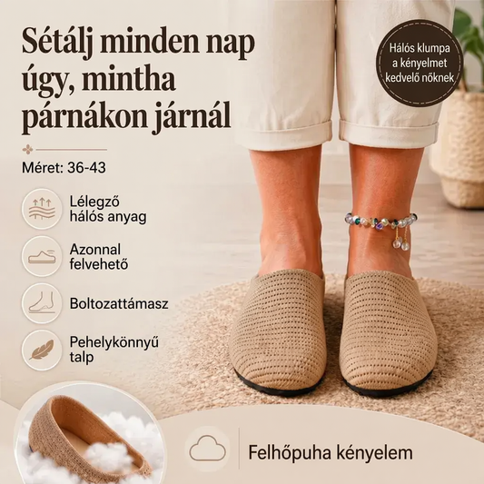 👡✨ A legkelendőbb női, lélegző kötött mokaszin