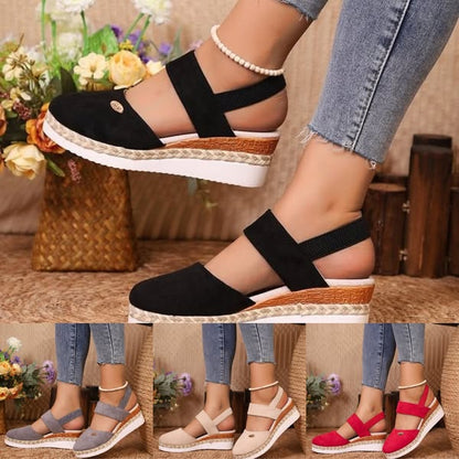 【EU 36-43】👡Zárt orrú, csipkés, alacsony sarkú szandálok