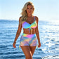 🌈Női bikini szett zsinórral és mintával (rövidnadrággal)⛱️