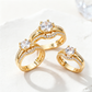 🔥💍 Kifinomult arany árnyalatú, cirkóniával díszített, nyitott gyűrű | Állítható, tökéletesen kombinálható gyűrű Nőknek 🎁💕