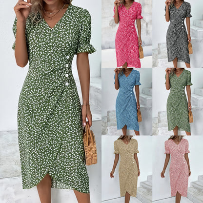 【S-3XL】🌺Women casual dress wrap dress floral dress