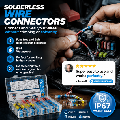 🔌🛠️ Vízálló·Hőre zsugorodó! Forraszthato kábelcsatlakozó készlet – Biztonságos kötés és gyors, professzionális szerelés ⚡✨