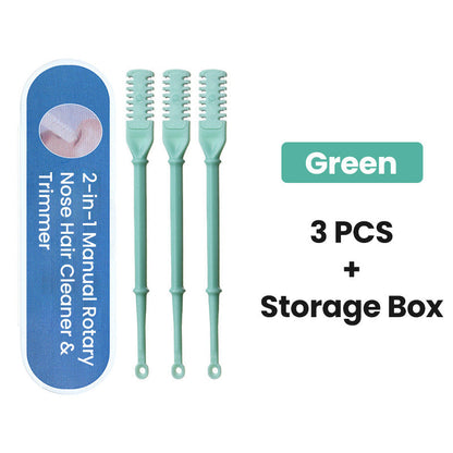 💝Специален подарък - 🥰2 в 1 ръчен ротационен уред за почистване и подстригване на косата на носа