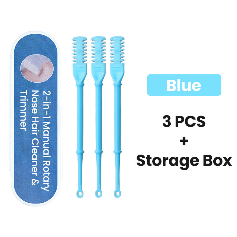 💝Специален подарък - 🥰2 в 1 ръчен ротационен уред за почистване и подстригване на косата на носа