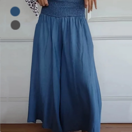 【S-3XL】💟Női széles szárú, magas derekú farmer
