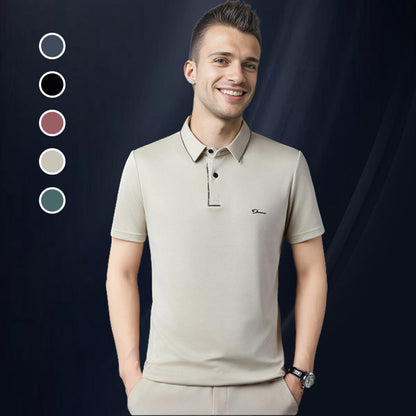 【M-4XL】❄️Férfi jég selyem üzleti alkalmi hajtókás ing