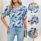 【M-2XL】🌸Női nyári V-nyakú nyomtatott felső