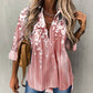 【S-2XL】🌸2025 Új női virágos blúz