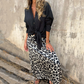 【S-3XL】✨Női stílusos leopárd mintás hosszú szoknya
