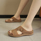 【EU 36-43】🏖️Női divat üreges ki vastag aljú papucsok