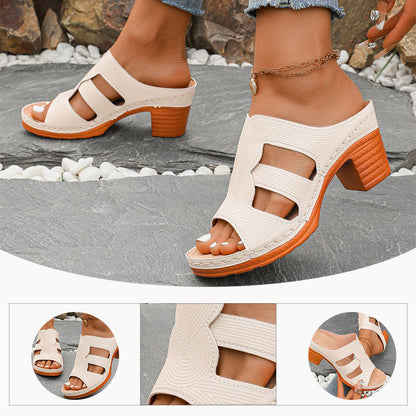 【EU 36-43】💖Női divatos nyitott talpú Chunky sarok szandálok