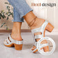 【EU 36-43】💖Női divatos nyitott talpú Chunky sarok szandálok