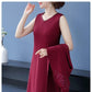 【L-5XL】💯Női elegáns kabát és ruha 2 részes szett