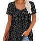 【S-3XL】🌸Női nyári rakott nyomtatott rövid ujjú nyakkendő