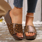 【EU 36-43】👡Női Leopard Platform Slip-On Wedge szandálok