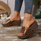 【EU 36-43】👡Női Leopard Platform Slip-On Wedge szandálok