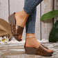 【EU 36-43】👡Női Leopard Platform Slip-On Wedge szandálok