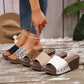 【EU 36-43】👡Női Leopard Platform Slip-On Wedge szandálok