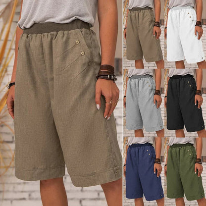 【S-4XL】🏖️Flapped nyári rövidnadrág zsebekkel nők számára