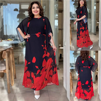 【S-4XL】💞Új nyomtatott hosszú ruha