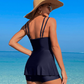 【S-XL】👙Női 2 darabos magas derekú tankini fürdőruha